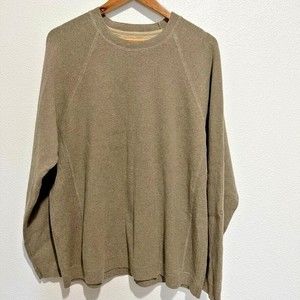 Eddie Bauer Men's Size XXL 100% Cotton Long Sleeves Pullover Sweater Brown